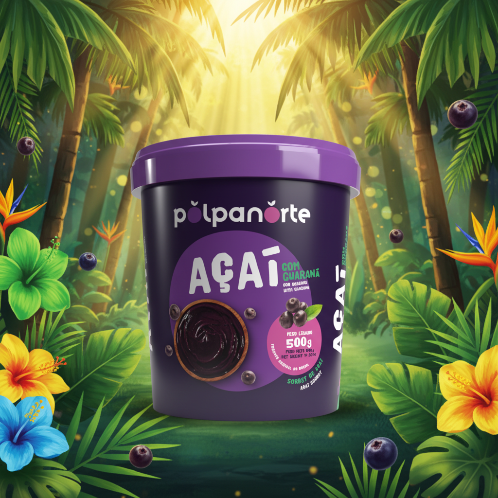 Açaí-sorbetti guaranalla, perinteinen maku